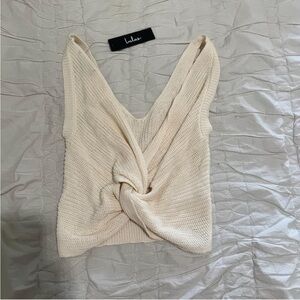 Lulu’s cross-backed cropped tank